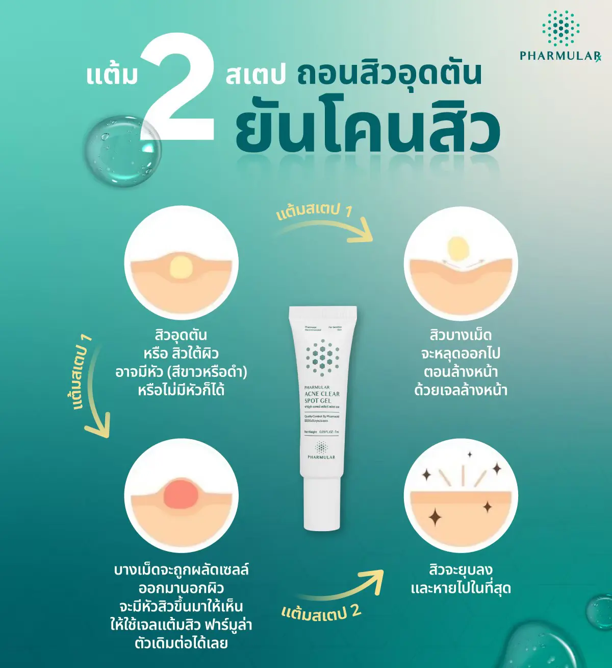 เจลแต้มสิว Pharmular